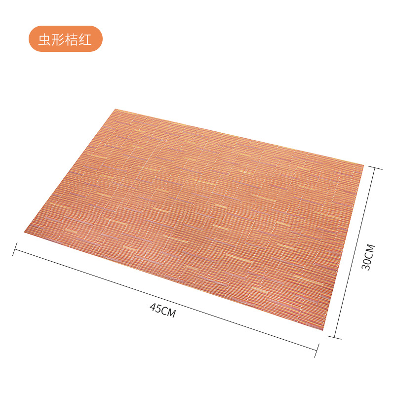 Ningxin placemat Estilo nórdico colorido bambú tersin aislamiento placemat PVC impermeable estera de mesa estera de aislamiento al por mayor