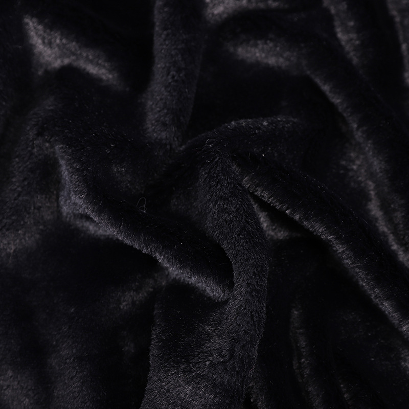 Black 7mm wool high South Korean velvet manufacturers sell Korean velvet semi-light Haimu velvet elegant plush velvet pvvelvet