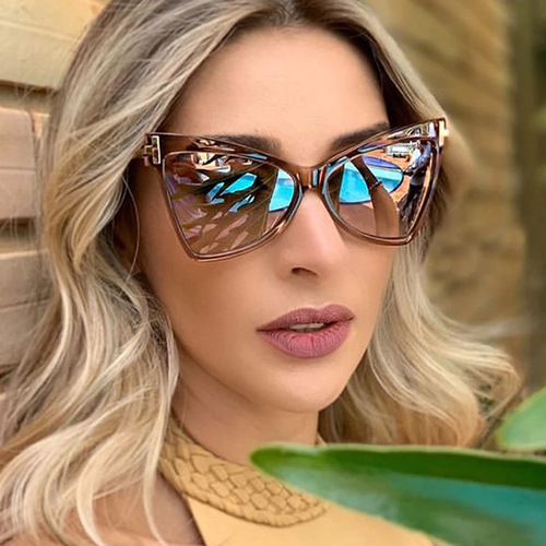 New European and American butterfly frame sunglasses cross-border large frame T-shaped sunglasses ins street photography versatile trendy sunglasses
