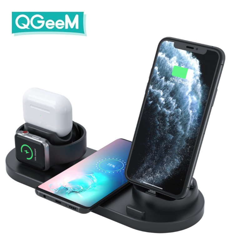 Qgeem4In1 Multifunctional Mobile Wireless Charging Station Is Universally Compatible and Supports Pd10W Fast Wireless Charging Qgeem4In1 Multifunctional Mobile Wireless Charging Station Is Universally Compatible and Supports Pd10W Fast Wireless Charging