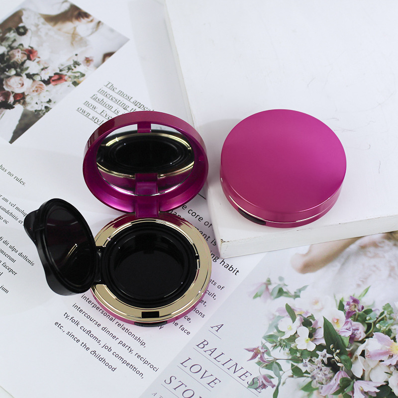 JINZE 喷镀圆形气垫盒 带镜子 可替换 BB霜气垫空盒 彩妆包材