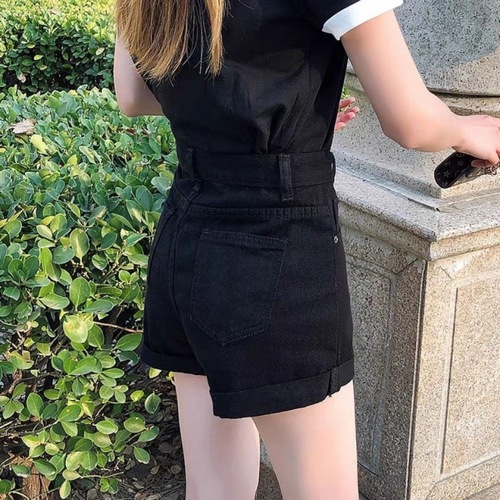 Women's High-Waisted Black Spring and Autumn 2025 Versatile Slimming White Loose Wide Leg A-Line Hot Pants Ins