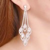 Silver needle, long shiny earrings with tassels, silver 925 sample, European style, internet celebrity, diamond encrusted