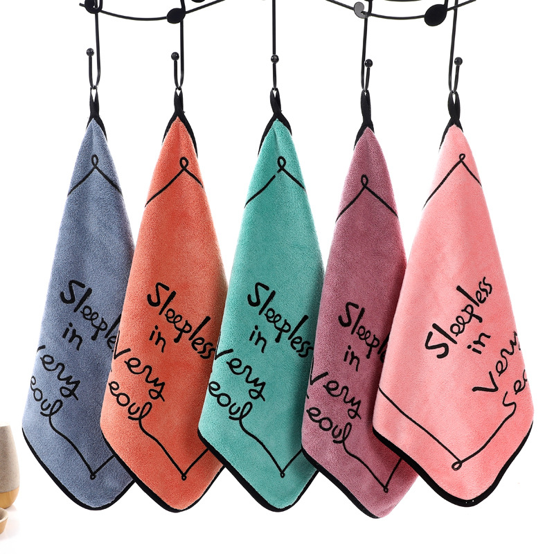 Microfiber Square Towel Kitchen Rag Thickened Household Hand Towel Absorbent Soft Dishwashing Cloth Table Wiping Dish Towel