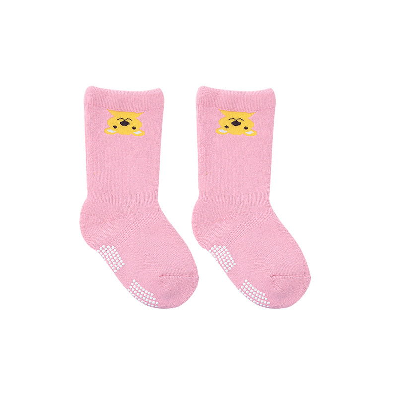 Calcetines de bebé Otoño e Invierno Terry calcetines de bebé engrosados media pantorrilla antideslizante calcetines de bebé recién nacido calcetines de piso para bebés