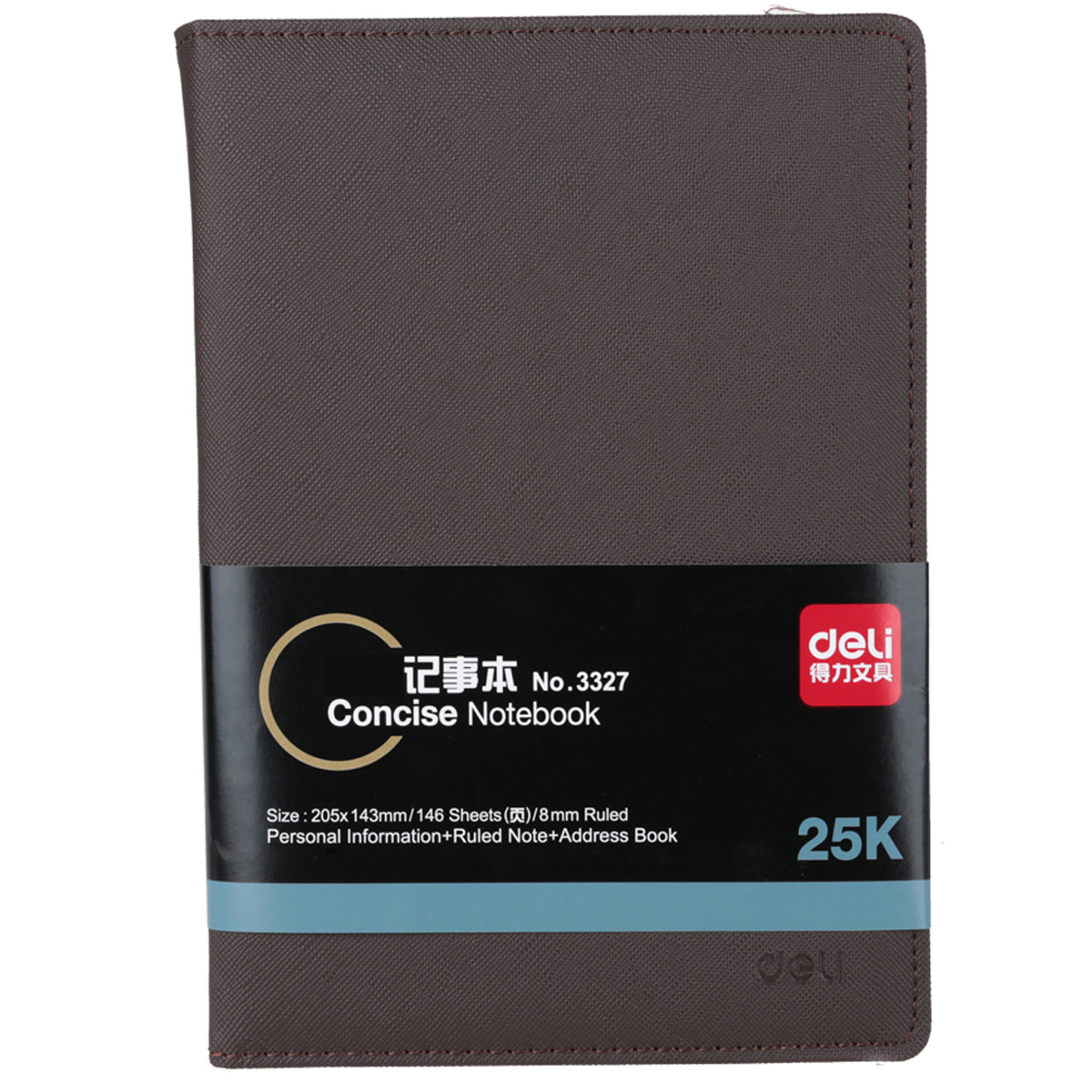 Deli cuaderno de cuero Bloc de notas 25K/16K notebook de negocios notebook de oficina