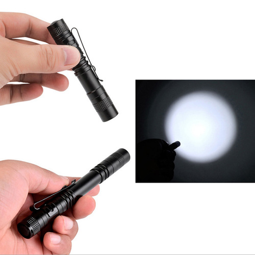 Amazon LED strong light pen-shaped flashlight aluminum waterproof AAA flashlight mini pen clip light