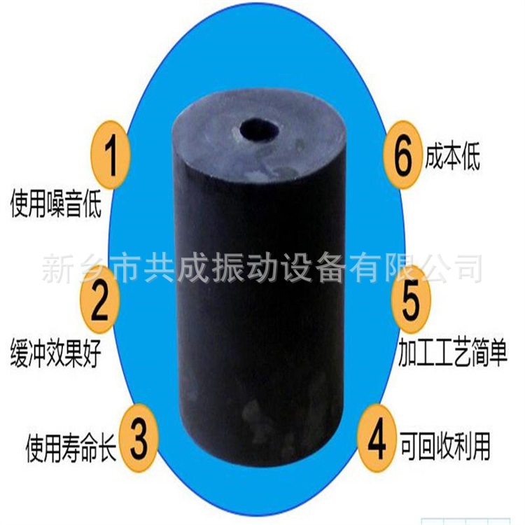 圆柱形耐压橡胶垫 减震垫200*100*50减震弹簧垫 橡胶复合弹簧