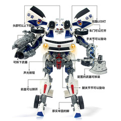 變形玩具超大警車黃蜂戰神聲光版大號金剛汽車機器人男兒童電商版