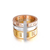 Card wheel new style European and American new tide new personality new personalized stainless steel multi -ring combination Roman letters shell ring