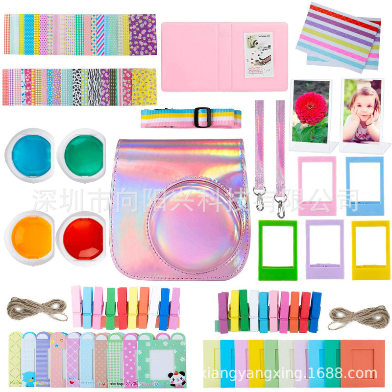 Polaroid Instax Mini 11 accessories set camera bag photo album photo frame 4 color filter sticker 10 in 1