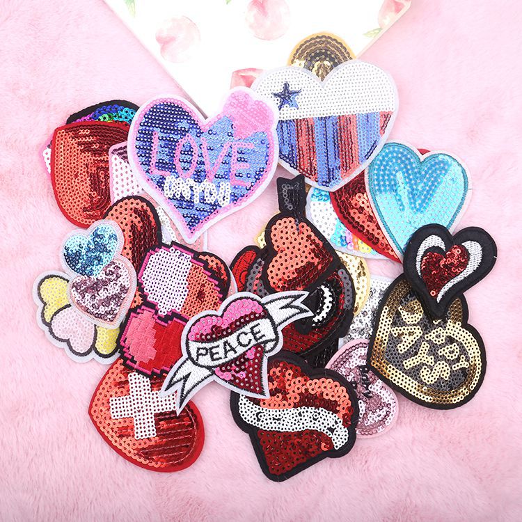 DIY decorative bead embroidery sequin embroidery badge cloth sticker ironing sticker embroidery clothing accessories Patches sticker