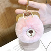 Cute polyurethane keychain, pendant, with little bears, plush