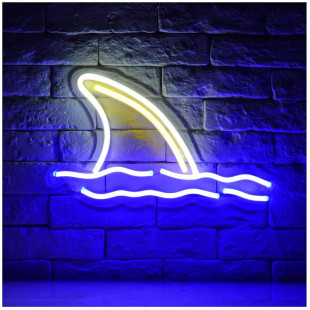 Factory direct supply LED Neon Shark Fin luminous creative decorative lights, bar Net red decorative night light