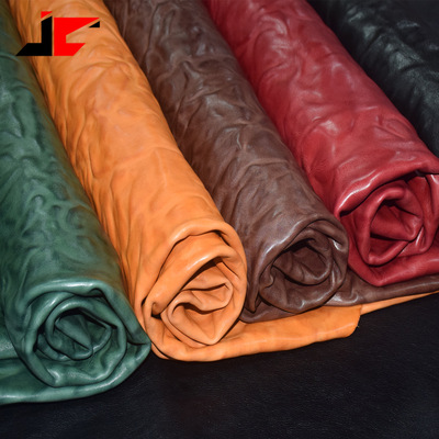 头层植鞣牛皮 油蜡树膏皮 摔纹黄牛皮|ru