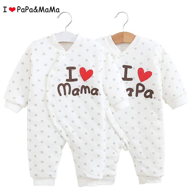 Новорожденные младенцы утолщенные комбинезные хлопчатобумажные куртки теплые новогодние