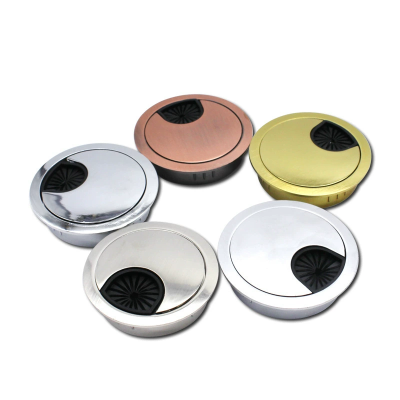 金荣达 High-end zinc alloy desktop wire box, open hole 50mm desktop wire box, office desk computer desk threading hole