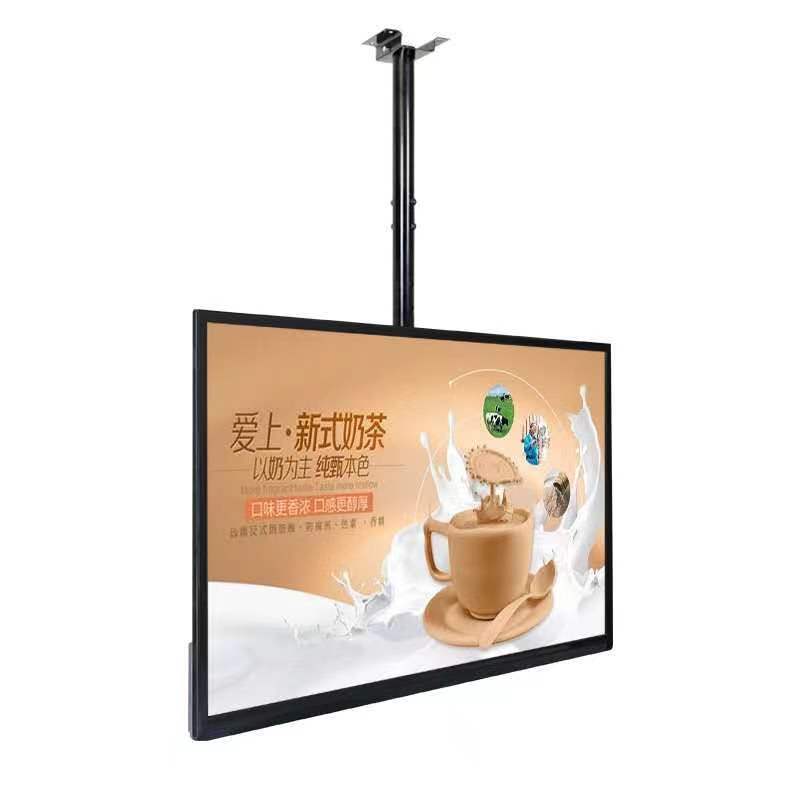 Factory Direct wholesale hanging milk tea catering chain store ordering display advertising light box LCD TV