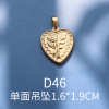 Brand necklace, pendant, trend small accessory stainless steel, European style, 750 sample gold