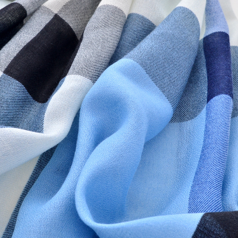 Bufanda de mujer otoño e invierno cálido de la tela escocesa británica estilo coreano largo bufanda de doble uso Vacaciones verano protector solar playa toalla chal