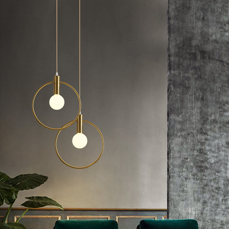 Nordic lámpara de noche simple moderno restaurante bar personalidad creativa luz oro lujo pasillo lámparas
