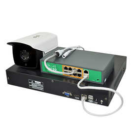 300万室外防雨POE网线供电枪机摄像头监控器套装兼容海康大华协议