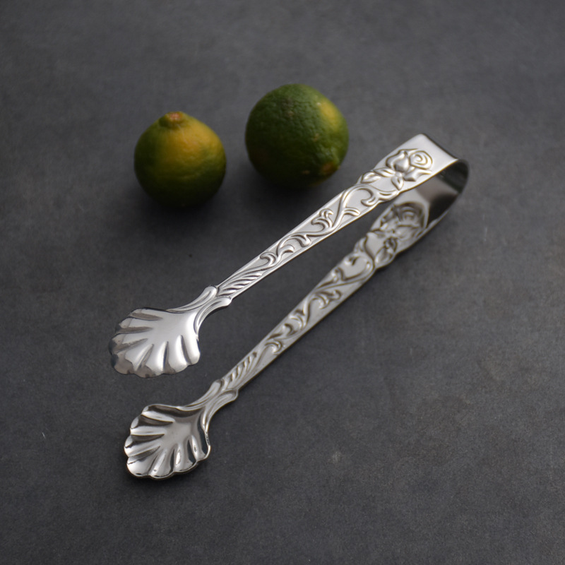 Clip de azúcar de cubo de café Rosa elegante creativo clip de cubo de hielo clip de comida de estilo europeo de acero inoxidable 304