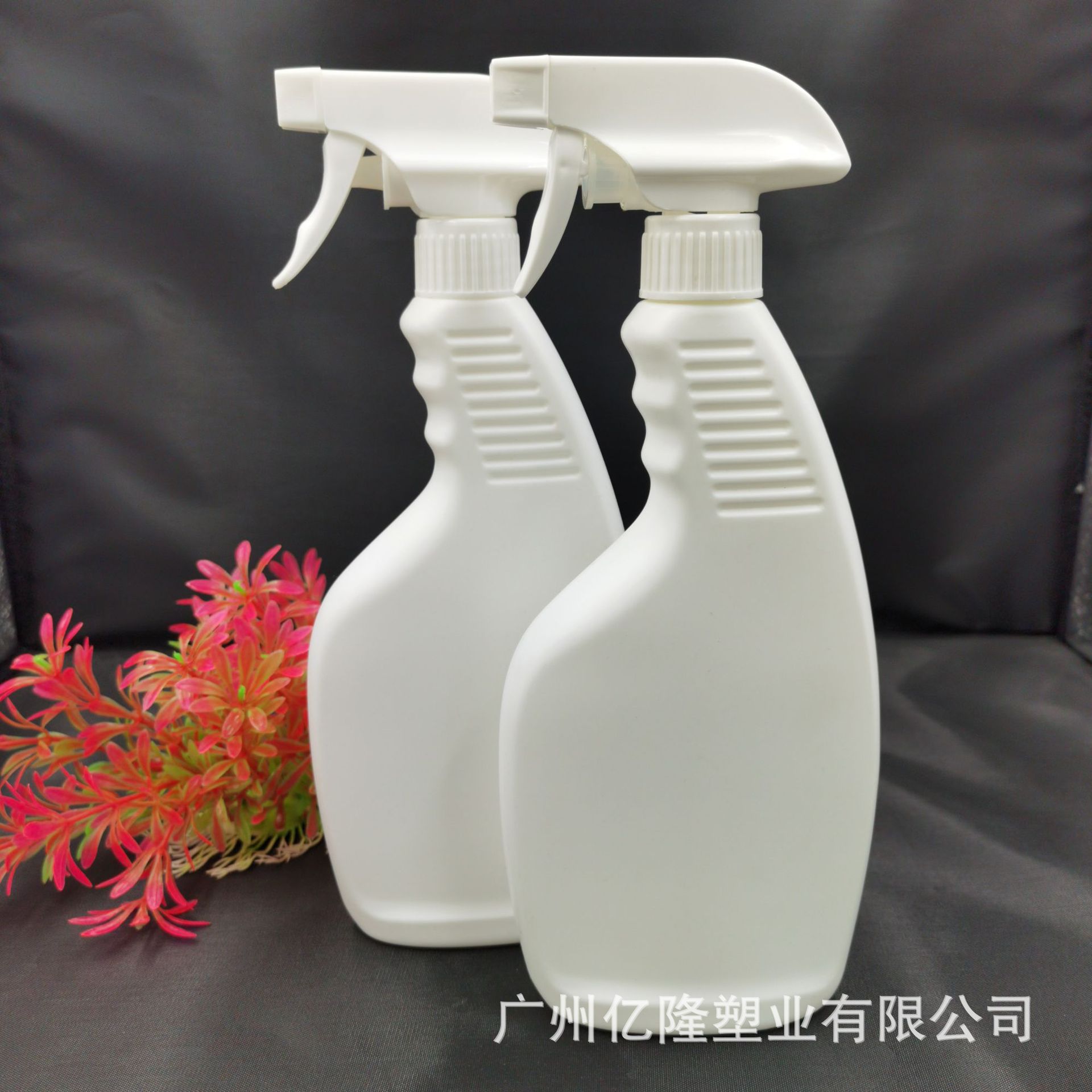 500ML喷枪扁瓶瓶 清洁剂瓶 HDPE塑料瓶 水剂喷雾瓶 现货批发直销