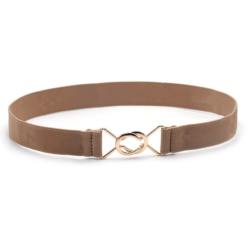 Nuevo solo anillo negro japonés simple elástico cintura sello vestido de las mujeres cinturón Delgado anillo hebilla cintura sello