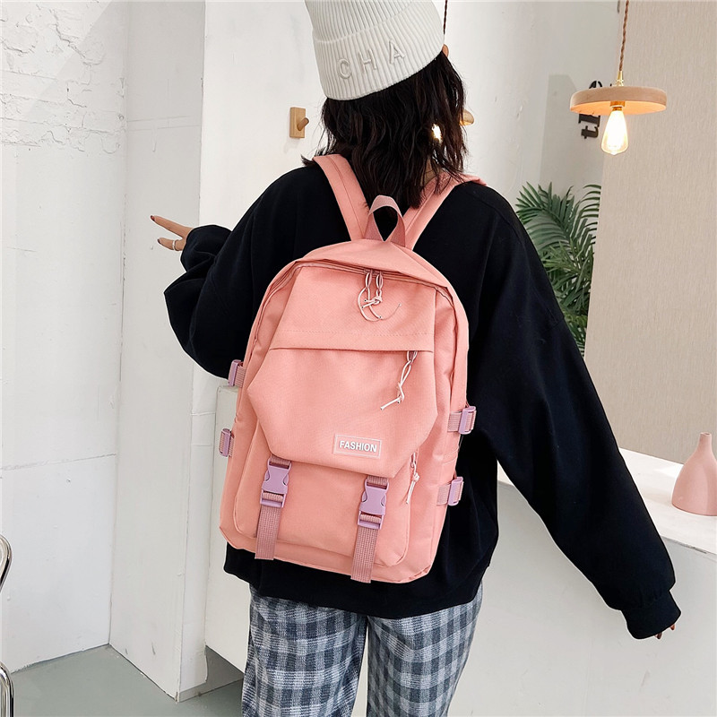 Nueva mochila de comercio exterior al por mayor logotipo impreso estudiante de moda coreana mochila de gran capacidad para hombres y mujeres mochila casual