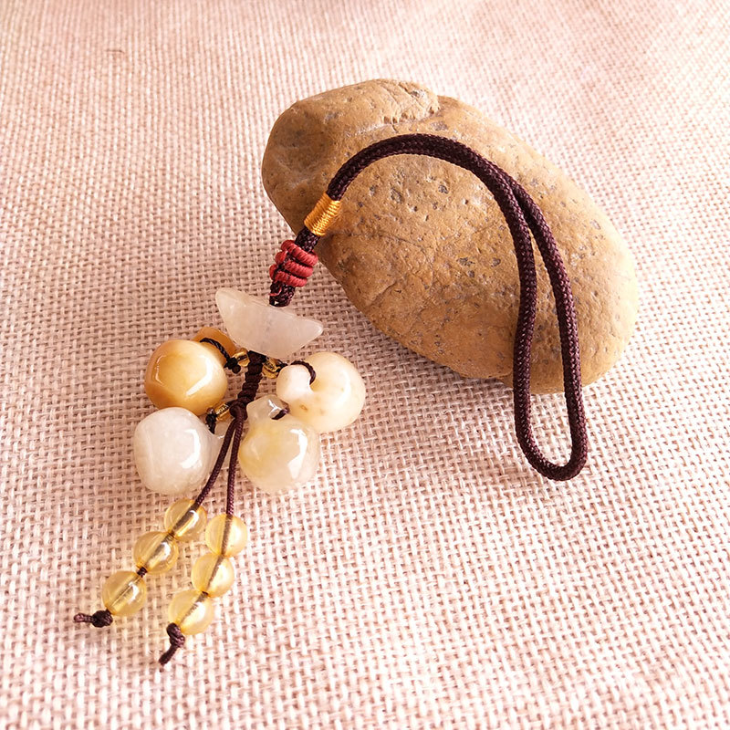 玉石挂件苹果吊坠牛角梳葫芦花生饰品工艺品木梳吊坠地摊饰品