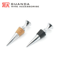 厂家直供锌合金平头红酒塞简约密封保鲜葡萄酒瓶塞合成软木酒塞