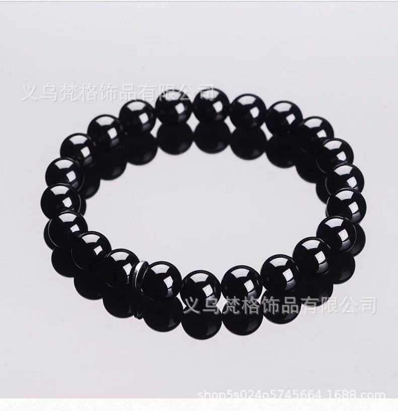 Imitación obsidiana pulsera chapada en oro mantra de seis palabras que preservan el color pulsera de cuentas de oro joyería de la suerte para los hombres