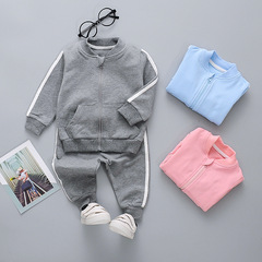 1-4 years old new style boys and girls spring and autumn long-sleeved sports two-piece foreign trade children's suit one piece drop shipping