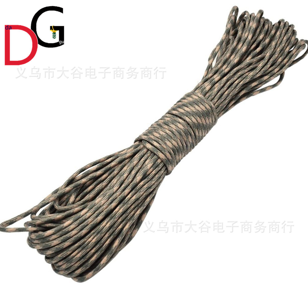 Al Aire Libre 7 cuerda de paraguas de siete núcleos regulaciones militares cuerda de emergencia para salvar vidas cuerda de escalada directa de 4mm cuerda trenzada hecha a mano 31 m