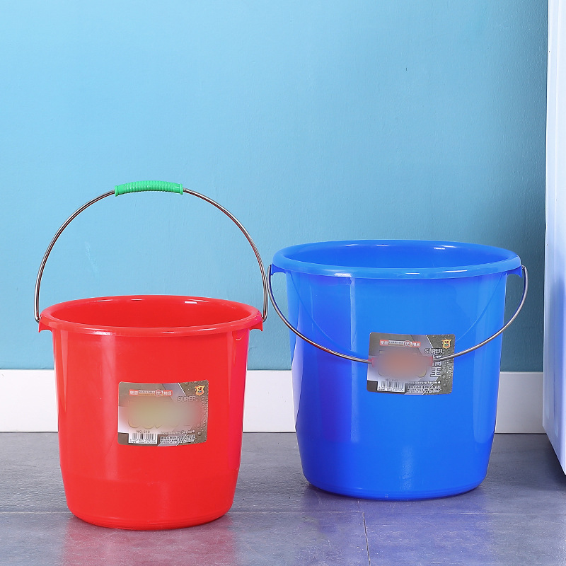 家用学生宿舍手提圆形塑料桶 洗衣泡脚洗车强力桶储水桶家务清洁|ru