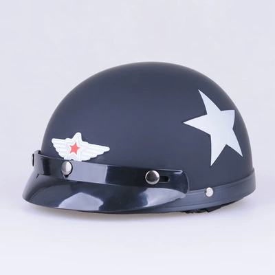Motosiklet kaskı (dəbilqə): Women, Cute Half Helmet, Lightweight - matte-black-stars-brim