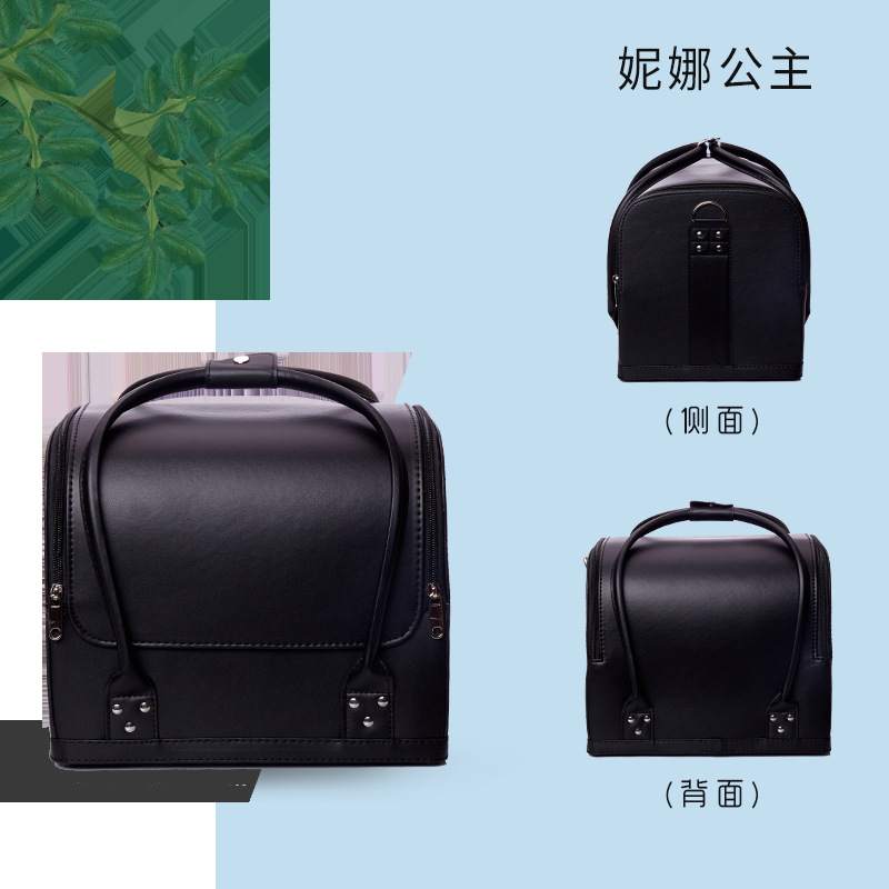 Simple color a juego portátil estilo coreano bolsa de cosméticos bolsa de almacenamiento multi-capa de maquillaje grande artista maquillaje manicura bolsa de tatuaje bolsa