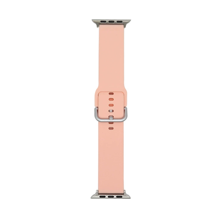 Совместимо с iWATCH8/7/6/5/9 поколения SE второго поколения — ремень Series силиконовый серебристая пряжка универсальный