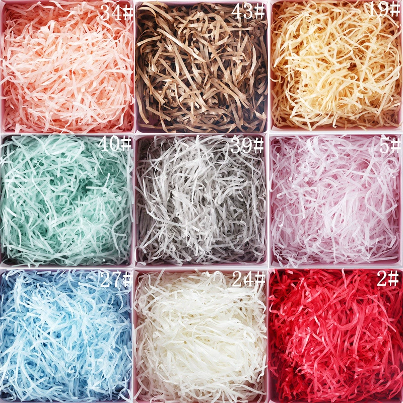 Рафи трава бумага шелк Пасхальная трава шелк измельченная бумага шелковый Цвет бумага для защиты окружающей среды шелк Рафи трава наполнение бумага шелк многоцветный