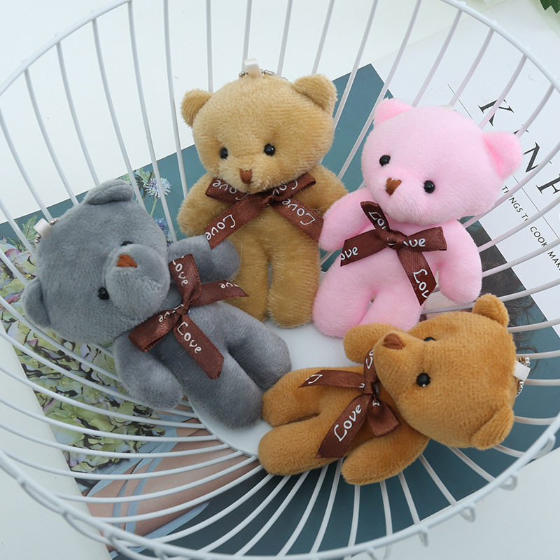 新しいかわいい熊の飾りのぬいぐるみの包みのペンダントの連体の熊の鍵は贈り物の花束の公仔のメーカーの卸売りを掛けます。|undefined