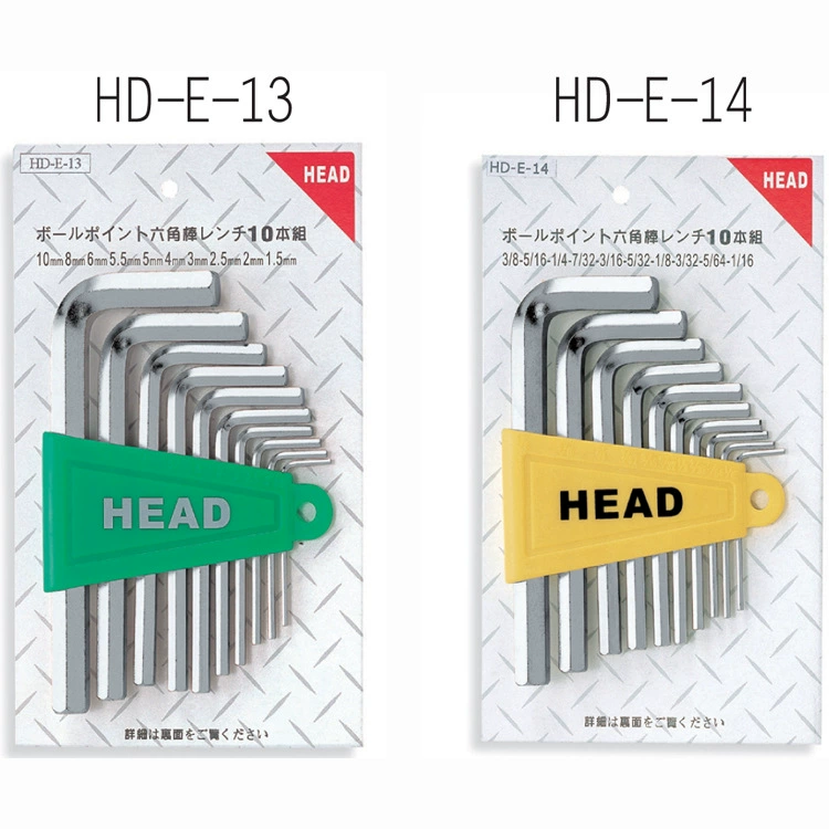 Агент из материкового Китая, Тайваньская головка, фирменные инструменты, L-образный шестигранный ключ с плоской головкой HD-E-13