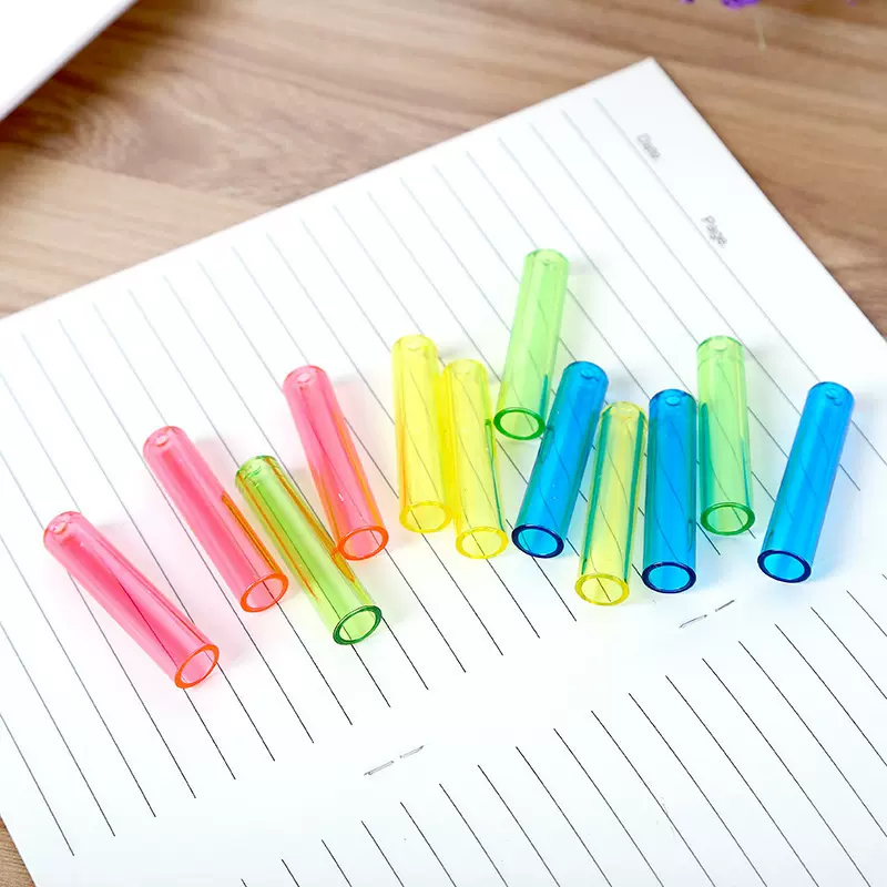 透明糖果色彩色铅笔保护套儿童延长器笔帽 铅笔帽 小学生学习文具