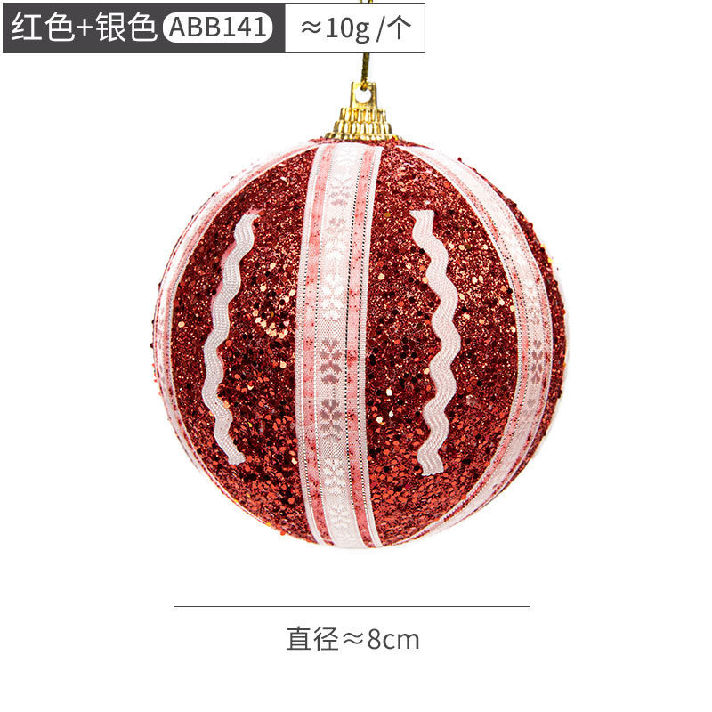 8cm rojo pegado bola/a/10g