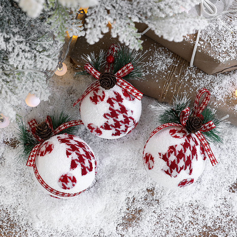 Hong Kong Heng BOLA DE Navidad decoración colgante bola de espuma de gama alta bola 3 Pack decoración del árbol de Navidad colgante decoraciones de Navidad