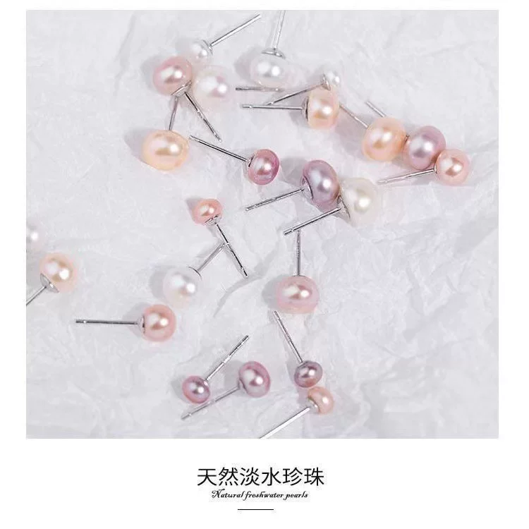 organic серьги из жемчуга, маленькие украшения, образец из серебра 925