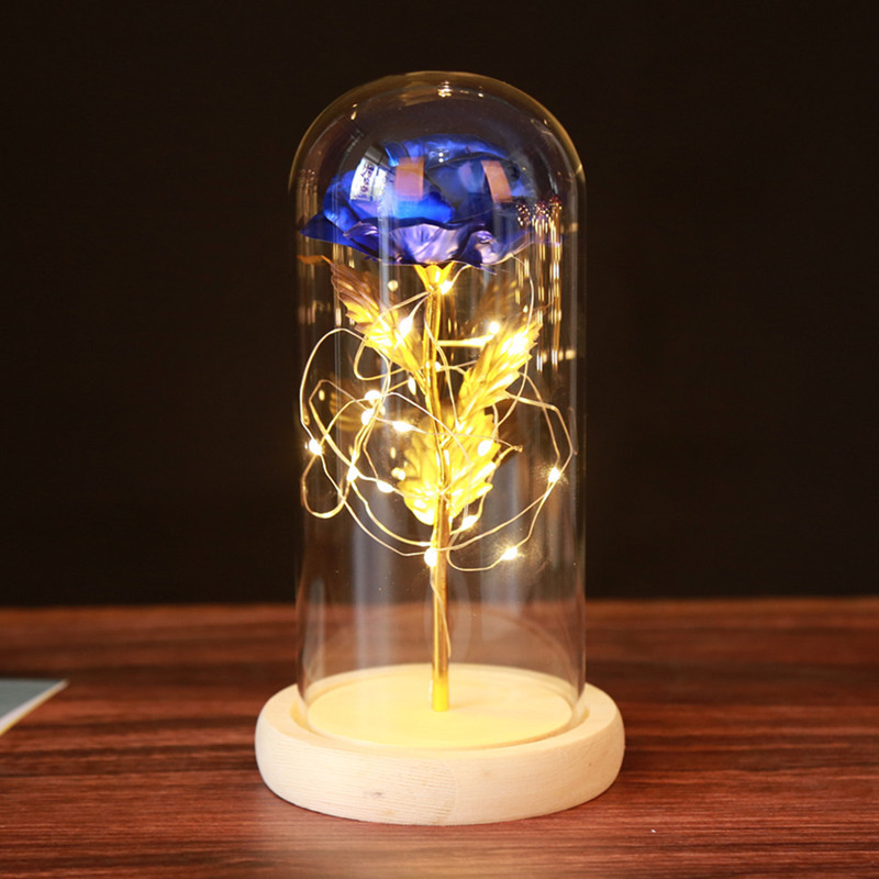 24K hoja de oro cubierta de vidrio Rosa decoración creativa Día DE LA MADRE Día de San Valentín Regalo de Cumpleaños eterno ramo al por mayor