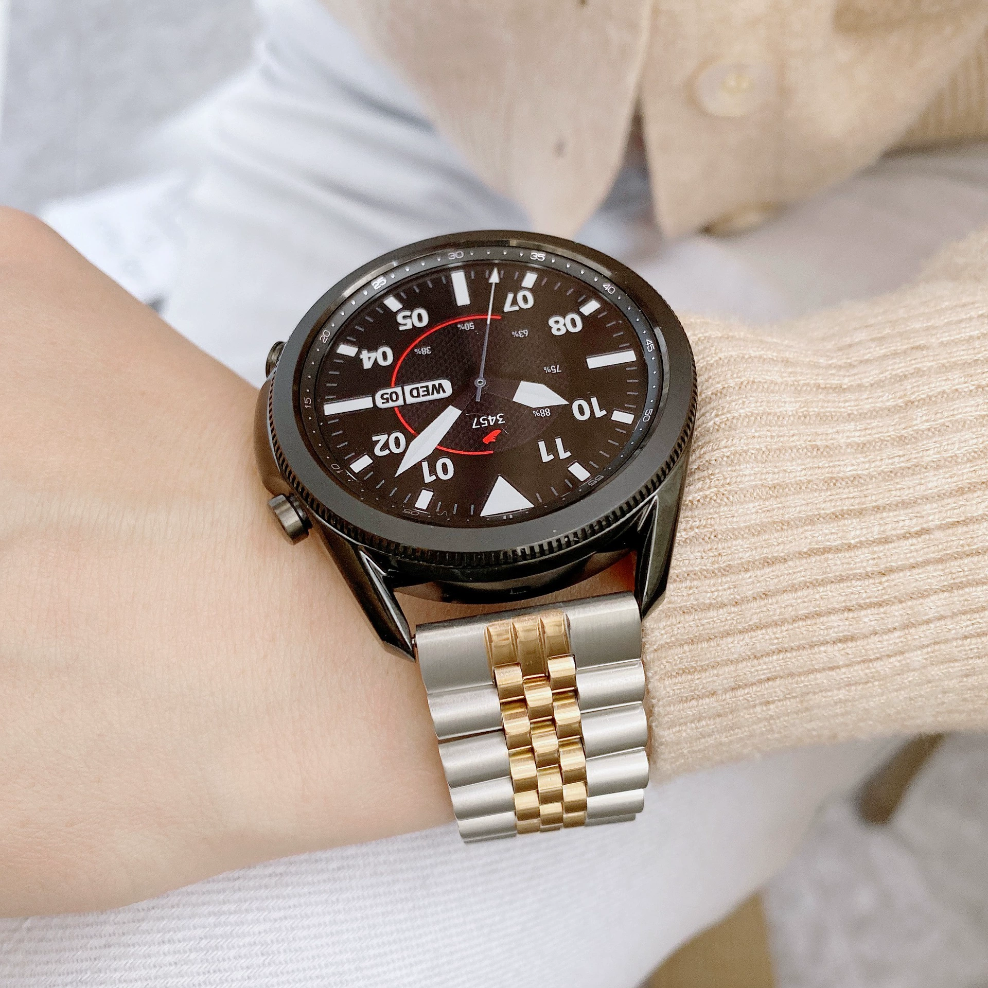 Samsung, huawei, стальной ремень, ремешок для часов, модный браслет, 22mm, 46mm