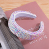 Resin, soft sponge headband, hair accessory, European style, diamond encrusted