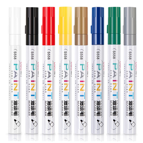 Deli Deli paint pen S558 touch-up pen marker pen tire pen sign-in pen photo album graffiti pen marker pen